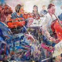 Classical Music Art Gallery – Orchestra String Section Painting & Prints
