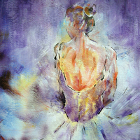 Ballet Art Gallery Painting Of Ballerina Resting
