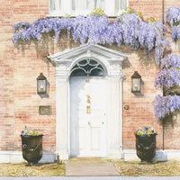 Wysteria Growing Over Cottage Door – Countryside Art Gallery – Fine Art Prints Of Painting