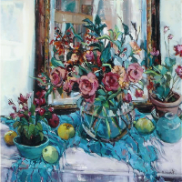 Reflections Still Life Painting Hildegarde Reid Surrey Artist