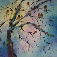 Birds Singing In Tree – Dawn Chorus Painting – Woking Art Gallery