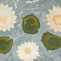 Water Lillies – Art of Marbling – Surrey Artist Ebru Koçak- Surrey Art School Dorking