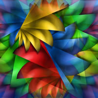 Abstract Digital Art – Rainbow Riot – Guildford Surrey Artist – Nicola Hawkes – Wibbles