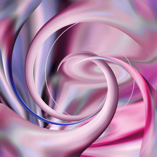 Abstract Digital Art - Twisted Pink - Guildford Surrey Artist - Nicola Hawkes - Wibbles