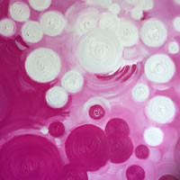 Contemporary Pink Painting – Listen Up 1 – Surrey Artist – Rajin Park – New Malden