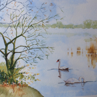 Frensham Little Pond Surrey Scene – Art