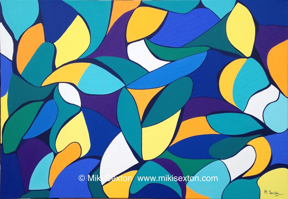 Geometric Art - Pattern - African Days - Contemporary Art Gallery - Surrey Artist Miki Sexton
