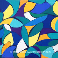 Geometric Art – Pattern – African Days – Contemporary Art Gallery – Surrey Artist Miki Sexton