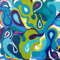 Geometric Art – Pattern – Ocean Depths I – Contemporary Art Gallery – Surrey Artist Miki Sexton