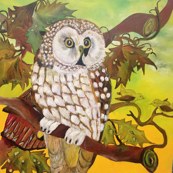 Owl Painting - Wisdom - I See You - South African Artist - Richard Dunn - Gallery - Artist In Oils