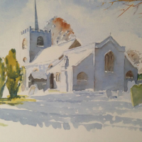 Pirbright Church in Winter – St Michael and All Angels