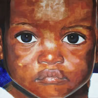 Portrait – African Child – New – Joanna McConnell – Portrait Artist – Surrey Art Gallery