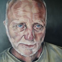 Portrait Art Commisions – Painting of Man – Mike- Surrey Art Gallery – Maureen Domoney – Cranleigh Artist