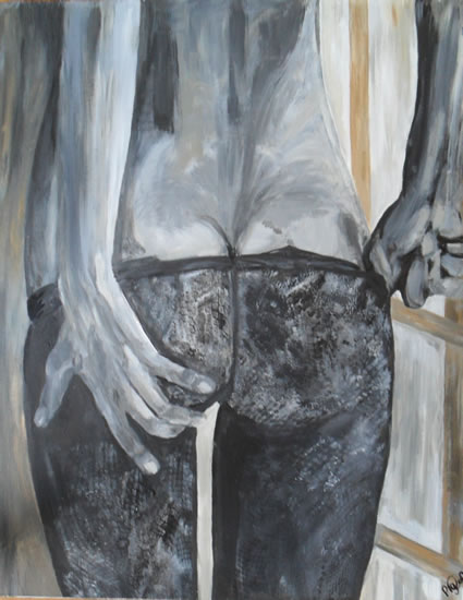 Woman Rear View - Gem Gem - Contemporary Art Gallery - London Artist Elaine Pigeon
