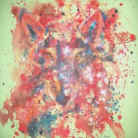 Abstract Art – Wolf Within – Surrey Artist Fiona Channon – Inspired Art – Oils, Inks and Drawings