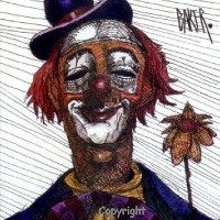 Clown – Amedeo – Clown Artist – Miles Baker – Devon Artist – Artistic tuition to individuals and small groups and Art Club presentations