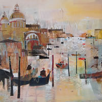 Grand Canal 2, Venice, Italy – Nagib Karsan – Artist in Watercolours, Mixed Media and Collage – Guildford Art Society