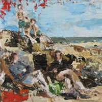 Rockpools at St Helens Beach, Isle of Wight – Grainne Roche – Fine Artist – Byfleet Art Group – Woking Society of Arts – Surrey Art Gallery