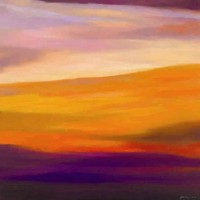 Sunset – Evening Delight – John Dumigan – Oils, Pastels and other Media – Contemporary Art, Landscapes and Abstract – Surrey Artists Gallery