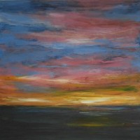 Sunset – Hampshire Artist Jan Rippingham – Paintings in Acrylics – Surrey Art Gallery