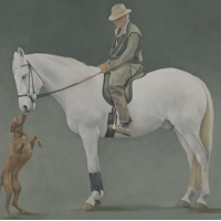 Dog, Horse and Rider – Friends – Mark Dorsett – Watercolour and Oil Paintings – Littleton Artists Group