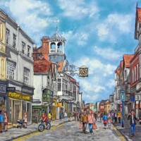 High Street, Guildford – Malcolm Surridge – Artist – Landscape Painting in Pastels – Surrey Artists Gallery