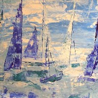 Sailing Regatta Kicks Off – Cate Field – Acrylics and Digital Artist, Art Teacher and Tutor – Surrey Artists Gallery