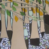 Stained Glass Mosaic – Trees – Beechwood Thicket – Artist – Susanne Parker – Surrey Artists Gallery