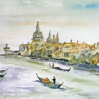 Venice – Grand Canal – Surrey Artist Terence J. Kitson – Paintings in Watercolour and Oil – Byfleet Art Group