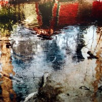 Water with Red Boat I – Surrey Artist Christiane Zschommler – Fine Art Photography