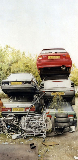 Pack of Cars - Noël Haring Surrey Artist