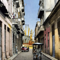 Street in the Havana Dock – Noël Haring – Surrey Art Gallery