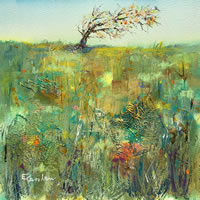 Tree Blown Away – Windy Countryside Painting – Guildford Art Society – Elisabeth Carolan Artist