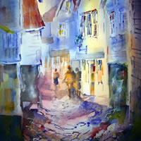 Art Gallery – Street Scene Watercolour Painting – Woking Surrey Artist Sera Knight