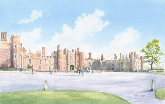 Hampton Court Palace - North Surrey Art Society member - Watercolour Artist David Drury