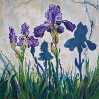 Irises – Floral Art by Guildford Art Society Artist Yana Linch