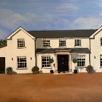 White House Commissioned Oil Painting – Purley Surrey-based Artist Maggie Jukes
