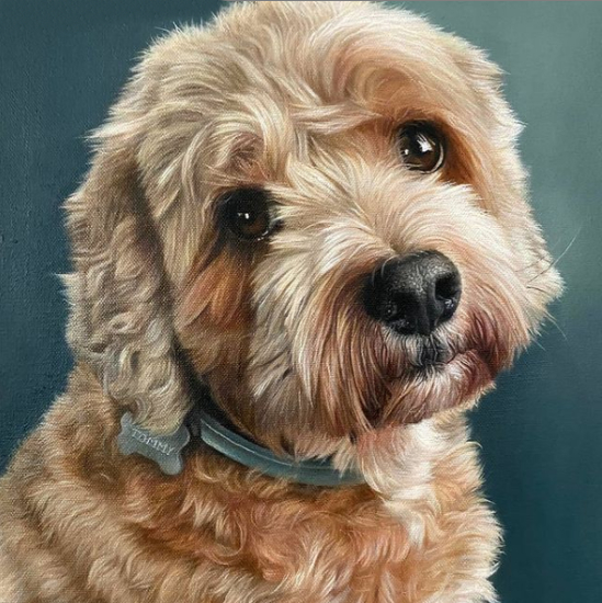 Pet Portrait - Dog - Nathalie Beauvillain Scott Guildford Surrey Portrait Artist