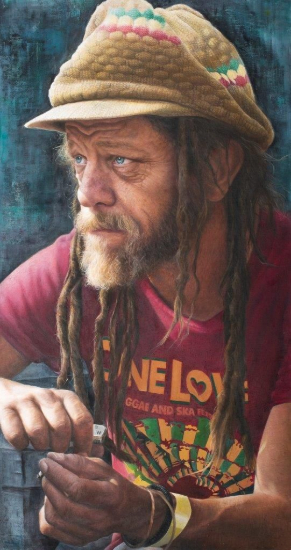 Portrait of Man - Neil - Painting by Guildford Surrey Artist Nathalie Scott (1)