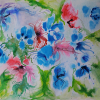 Blue Hydrangea – Summer Flowers – Chobham Art Group Artist Carla Scarano