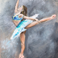 Ballet Dancer Commissioned Portrait – Woking Surrey Figurative Artist Katharine Mann
