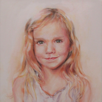 Commissioned Acrylic Portrait of Young Girl – Willow – by Kent Portraiture Artist Sally Banks