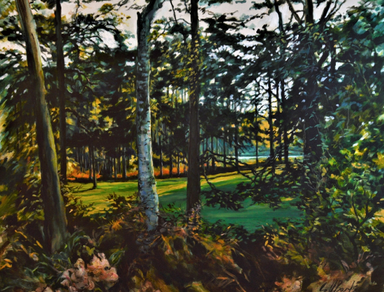 St Georges Hill Weybridge Surrey through the Trees - Commissioned Landscape