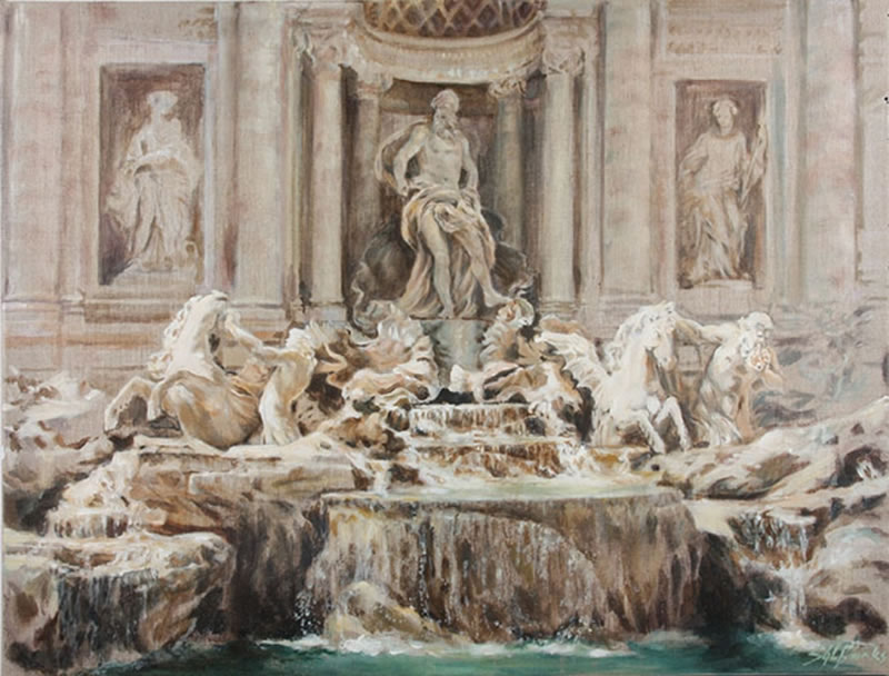 Trevi Fountain Rome Fine Art Prints