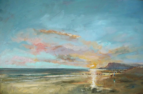 Fairlight Head - Coastal Evening Stroll - Oil Painting