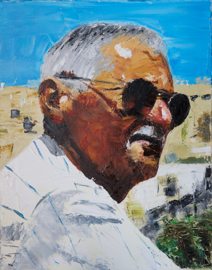 Portrait of my Father - Contemporary Oil and Watercolour Portraiture and Figurative Artist Peter Fodor