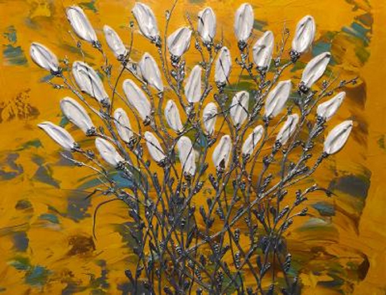 Flower Buds - Original Abstract Impressionist Art - Reigate, Surrey Artist Gary Meeke