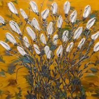 Flower Buds – Original Abstract Impressionist Art – Reigate, Surrey Artist Gary Meeke