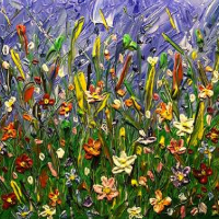 Wildflowers Painting by Arts Society Reigate Artist Gary Meeke