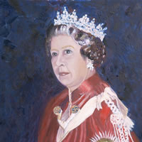 Kent Portrait Artist – Painting of Queen Liz